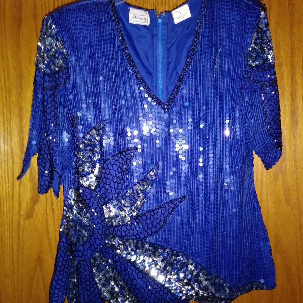 Christmas sequin top